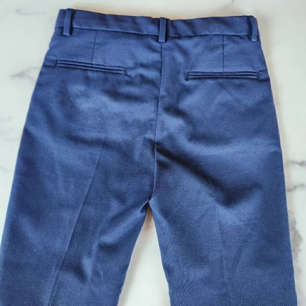 Zara boys 7-8 navy blue dress formal pants skinny pleated front